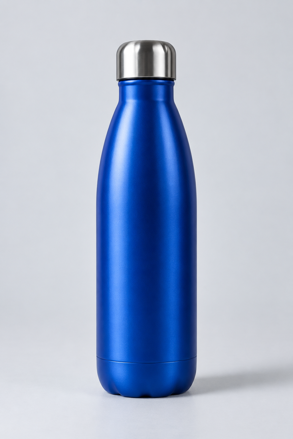 AI-generated blue bottle in the original portrait photo